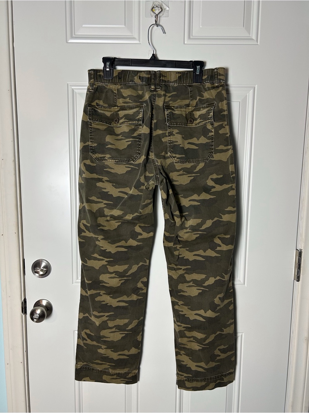 American Eagle Outfitters Ex Boyfriend Pant Camo Cargo Pants Olive Women’s Med - Picture 3 of 8